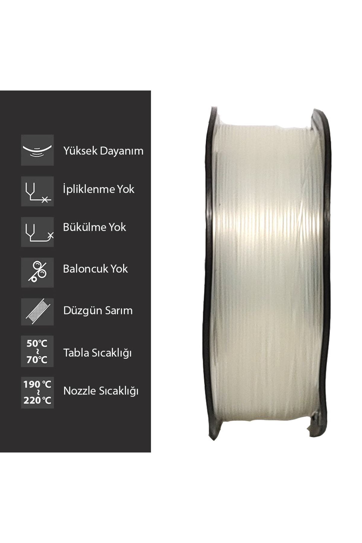 Elas%201.75mm%20Şeffaf%20PLA%20Plus%20Filament%201kg