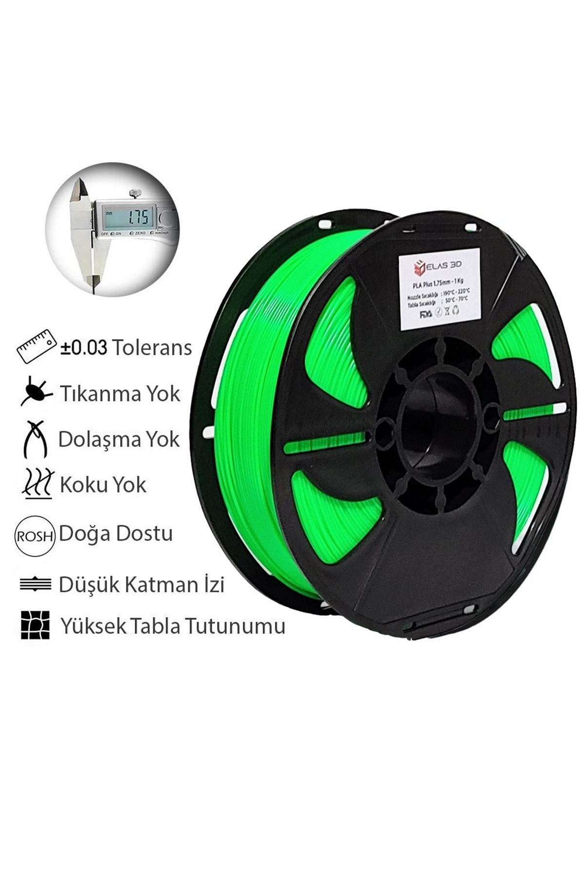 Elas%201.75mm%20Fıstık%20Yeşili%20PLA%20Plus%20Filament